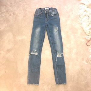 hudson medium wash ripped jeans